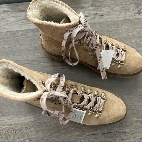 Allsaints Wanda Shearling Bootie in Sand Brown - Picture 5 of 8